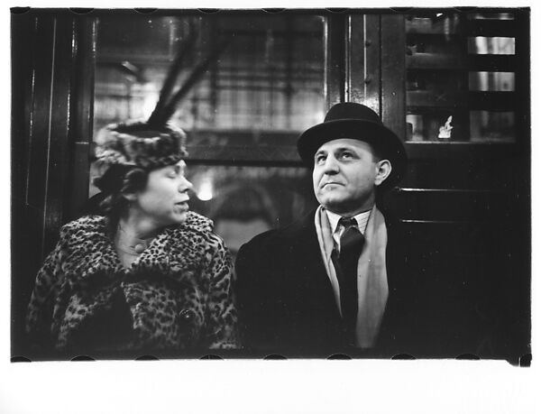 [Five 35mm Film Frames: Subway Passengers, New York City: Couple on Times Square Shuttle, Subway Newsstand Vendor, Man in Hat], Walker Evans (American, St. Louis, Missouri 1903–1975 New Haven, Connecticut), Film negative 