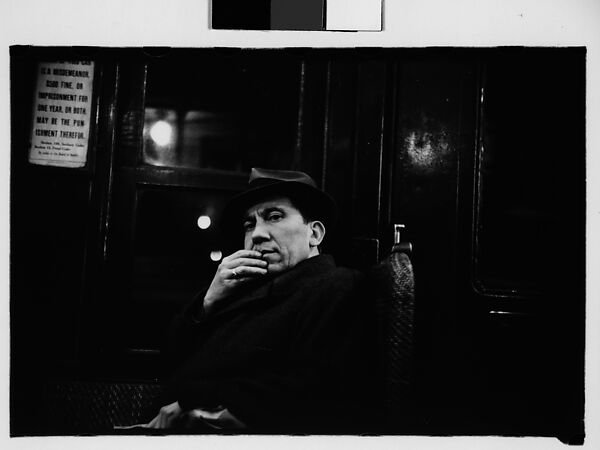 [Five 35mm Film Frames: Subway Passengers, New York City: Left Profile of Man in Hat, Man, Woman in Pillbox Hat, Two Women Wearing Feathered Hats in Conversation], Walker Evans (American, St. Louis, Missouri 1903–1975 New Haven, Connecticut), Film negative