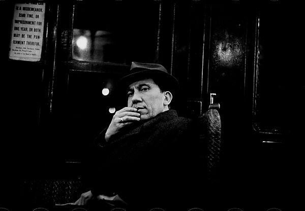 [Five 35mm Film Frames: Subway Passengers, New York City: Left Profile of Man in Hat, Man, Woman in Pillbox Hat, Two Women Wearing Feathered Hats in Conversation], Walker Evans (American, St. Louis, Missouri 1903–1975 New Haven, Connecticut), Film negative