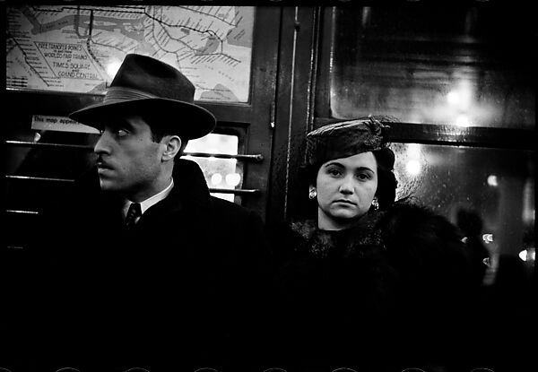 [Five 35mm Film Frames: Subway Passengers, New York City: Left Profile of Man in Hat, Man, Woman in Pillbox Hat, Two Women Wearing Feathered Hats in Conversation], Walker Evans (American, St. Louis, Missouri 1903–1975 New Haven, Connecticut), Film negative