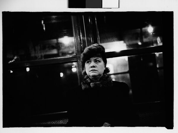 [Five 35mm Film Frames: Subway Passengers, New York City: Woman in Hat and Fur Collar Beneath "City Hall" Sign, Two Men Beneath "City Hall" Sign, Woman in Fur Hat and Collar], Walker Evans (American, St. Louis, Missouri 1903–1975 New Haven, Connecticut), Film negative