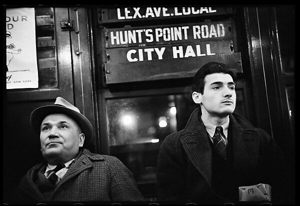 [Five 35mm Film Frames: Subway Passengers, New York City: Woman in Hat and Fur Collar Beneath "City Hall" Sign, Two Men Beneath "City Hall" Sign, Woman in Fur Hat and Collar], Walker Evans (American, St. Louis, Missouri 1903–1975 New Haven, Connecticut), Film negative