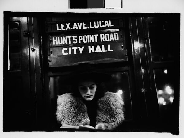 [Five 35mm Film Frames: Subway Passengers, New York City: Woman in Hat and Fur Collar Beneath "City Hall" Sign, Two Men Beneath "City Hall" Sign, Woman in Fur Hat and Collar], Walker Evans (American, St. Louis, Missouri 1903–1975 New Haven, Connecticut), Film negative