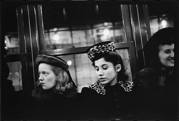 [Five 35mm Film Frames: Subway Passengers, New York City: Young Women in Hats], Walker Evans (American, St. Louis, Missouri 1903–1975 New Haven, Connecticut), Film negative