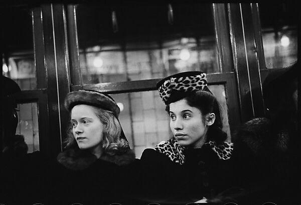 [Five 35mm Film Frames: Subway Passengers, New York City: Young Women in Hats], Walker Evans (American, St. Louis, Missouri 1903–1975 New Haven, Connecticut), Film negative