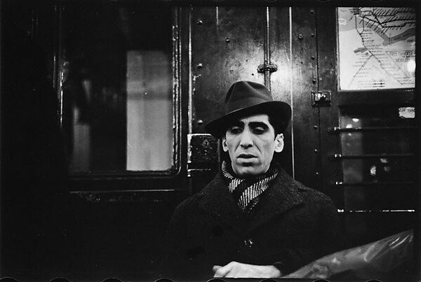 [Five 35mm Film Frames: Subway Passengers, Times Square Shuttle, New York City: Boy in Coat and Hat, Man in Hat and Scarf, Man Reading Newspaper, Two Women in Conversation], Walker Evans (American, St. Louis, Missouri 1903–1975 New Haven, Connecticut), Film negative