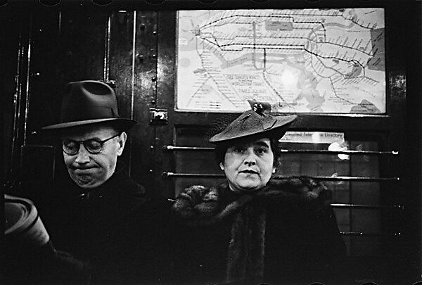 [Five 35mm Film Frames: Subway Passengers, Times Square Shuttle, New York City: Boy in Coat and Hat, Man in Hat and Scarf, Man Reading Newspaper, Two Women in Conversation], Walker Evans (American, St. Louis, Missouri 1903–1975 New Haven, Connecticut), Film negative