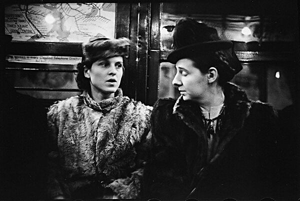 [Five 35mm Film Frames: Subway Passengers, Times Square Shuttle, New York City: Boy in Coat and Hat, Man in Hat and Scarf, Man Reading Newspaper, Two Women in Conversation], Walker Evans (American, St. Louis, Missouri 1903–1975 New Haven, Connecticut), Film negative