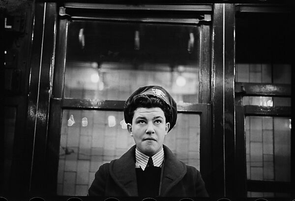 [Five 35mm Film Frames: Subway Passengers, Times Square Shuttle, New York City: Boy in Coat and Hat, Man in Hat and Scarf, Man Reading Newspaper, Two Women in Conversation], Walker Evans (American, St. Louis, Missouri 1903–1975 New Haven, Connecticut), Film negative