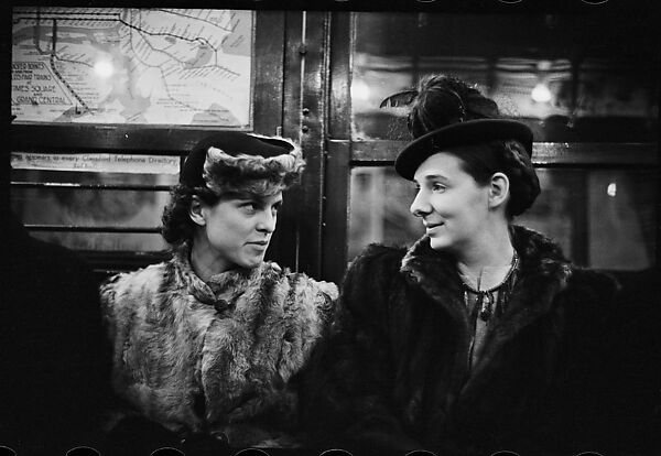 [Five 35mm Film Frames: Subway Passengers, Times Square Shuttle, New York City: Two Women in Conversation, Two Men BeneathShuttle Sign, Woman in Face-Veiled Hat and Boy], Walker Evans (American, St. Louis, Missouri 1903–1975 New Haven, Connecticut), Film negative