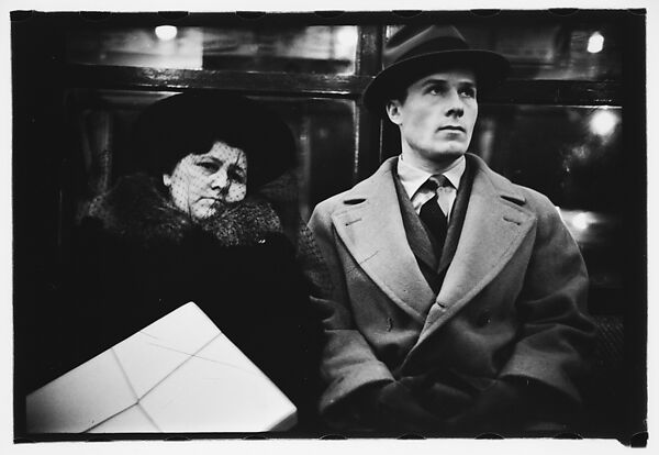 [Five 35mm Film Frames: Subway Passengers, Times Square Shuttle, New York City: Woman in Fur Hat and Coat, Man in Cap, Women in Hats], Walker Evans (American, St. Louis, Missouri 1903–1975 New Haven, Connecticut), Film negative