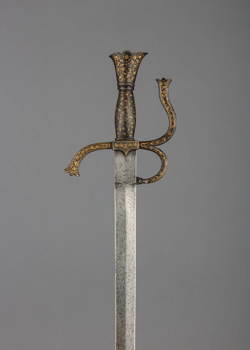 Smallsword, Steel, gold, Italian, Venice