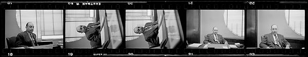 [67 Portraits of Trucking Company Executives, Commissioned by Fortune Magazine for "The Gentle Truckers", Published May 1950], Walker Evans (American, St. Louis, Missouri 1903–1975 New Haven, Connecticut), Film negative
