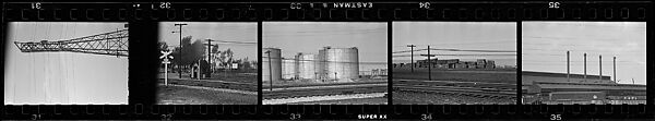 [118 Views from Train, Commissioned by Fortune Magazine for "Along the Right of Way", Published September 1950], Walker Evans (American, St. Louis, Missouri 1903–1975 New Haven, Connecticut), Film negative