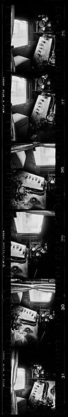 [189 Studies of Locomotives, Commissioned by Fortune Magazine for "The Last of Railroad Steam", Published September 1958--STRIPS IN HILL SHEETS 2485-86 DAMAGED], Walker Evans (American, St. Louis, Missouri 1903–1975 New Haven, Connecticut), Film negative
