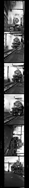 [189 Studies of Locomotives, Commissioned by Fortune Magazine for "The Last of Railroad Steam", Published September 1958--STRIPS IN HILL SHEETS 2485-86 DAMAGED], Walker Evans (American, St. Louis, Missouri 1903–1975 New Haven, Connecticut), Film negative