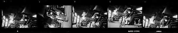 [189 Studies of Locomotives, Commissioned by Fortune Magazine for "The Last of Railroad Steam", Published September 1958--STRIPS IN HILL SHEETS 2485-86 DAMAGED], Walker Evans (American, St. Louis, Missouri 1903–1975 New Haven, Connecticut), Film negative