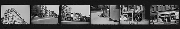 [279 Views and Studies of Third Avenue Shopfronts, Apartment Buildings, Street Scenes, and Construction Sites Made for Unpublished Fortune Portfolio, Including 1 Error Frame], Walker Evans (American, St. Louis, Missouri 1903–1975 New Haven, Connecticut), Film negative
