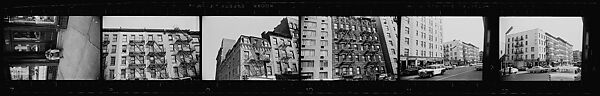[279 Views and Studies of Third Avenue Shopfronts, Apartment Buildings, Street Scenes, and Construction Sites Made for Unpublished Fortune Portfolio, Including 1 Error Frame], Walker Evans (American, St. Louis, Missouri 1903–1975 New Haven, Connecticut), Film negative