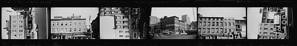 [279 Views and Studies of Third Avenue Shopfronts, Apartment Buildings, Street Scenes, and Construction Sites Made for Unpublished Fortune Portfolio, Including 1 Error Frame], Walker Evans (American, St. Louis, Missouri 1903–1975 New Haven, Connecticut), Film negative
