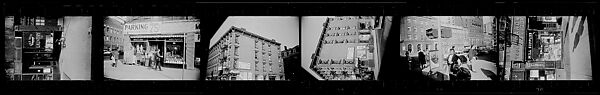 [279 Views and Studies of Third Avenue Shopfronts, Apartment Buildings, Street Scenes, and Construction Sites Made for Unpublished Fortune Portfolio, Including 1 Error Frame], Walker Evans (American, St. Louis, Missouri 1903–1975 New Haven, Connecticut), Film negative