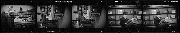 [281 Views of New York Public Library Interiors and Exteriors, Bryant Park, and Studies of Reading Room, Rare Book Room, Visitors, Probably Commissioned for Unpublished Vogue Article, 1949], Walker Evans (American, St. Louis, Missouri 1903–1975 New Haven, Connecticut), Film negative
