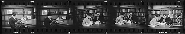 [281 Views of New York Public Library Interiors and Exteriors, Bryant Park, and Studies of Reading Room, Rare Book Room, Visitors, Probably Commissioned for Unpublished Vogue Article, 1949], Walker Evans (American, St. Louis, Missouri 1903–1975 New Haven, Connecticut), Film negative
