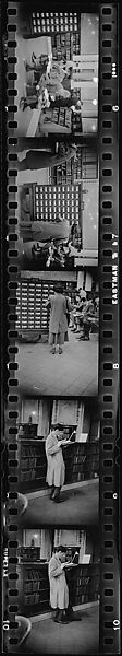 [281 Views of New York Public Library Interiors and Exteriors, Bryant Park, and Studies of Reading Room, Rare Book Room, Visitors, Probably Commissioned for Unpublished Vogue Article, 1949], Walker Evans (American, St. Louis, Missouri 1903–1975 New Haven, Connecticut), Film negative