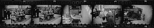 [281 Views of New York Public Library Interiors and Exteriors, Bryant Park, and Studies of Reading Room, Rare Book Room, Visitors, Probably Commissioned for Unpublished Vogue Article, 1949], Walker Evans (American, St. Louis, Missouri 1903–1975 New Haven, Connecticut), Film negative