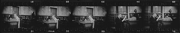 [281 Views of New York Public Library Interiors and Exteriors, Bryant Park, and Studies of Reading Room, Rare Book Room, Visitors, Probably Commissioned for Unpublished Vogue Article, 1949], Walker Evans (American, St. Louis, Missouri 1903–1975 New Haven, Connecticut), Film negative