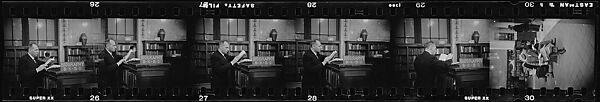 [281 Views of New York Public Library Interiors and Exteriors, Bryant Park, and Studies of Reading Room, Rare Book Room, Visitors, Probably Commissioned for Unpublished Vogue Article, 1949], Walker Evans (American, St. Louis, Missouri 1903–1975 New Haven, Connecticut), Film negative
