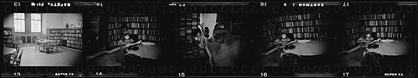 [281 Views of New York Public Library Interiors and Exteriors, Bryant Park, and Studies of Reading Room, Rare Book Room, Visitors, Probably Commissioned for Unpublished Vogue Article, 1949], Walker Evans (American, St. Louis, Missouri 1903–1975 New Haven, Connecticut), Film negative