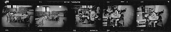 [281 Views of New York Public Library Interiors and Exteriors, Bryant Park, and Studies of Reading Room, Rare Book Room, Visitors, Probably Commissioned for Unpublished Vogue Article, 1949], Walker Evans (American, St. Louis, Missouri 1903–1975 New Haven, Connecticut), Film negative
