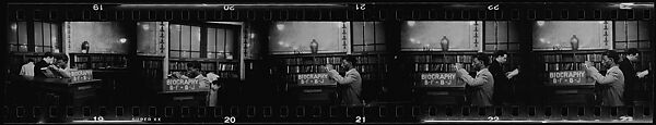 [281 Views of New York Public Library Interiors and Exteriors, Bryant Park, and Studies of Reading Room, Rare Book Room, Visitors, Probably Commissioned for Unpublished Vogue Article, 1949], Walker Evans (American, St. Louis, Missouri 1903–1975 New Haven, Connecticut), Film negative