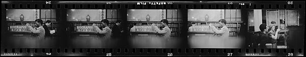 [281 Views of New York Public Library Interiors and Exteriors, Bryant Park, and Studies of Reading Room, Rare Book Room, Visitors, Probably Commissioned for Unpublished Vogue Article, 1949], Walker Evans (American, St. Louis, Missouri 1903–1975 New Haven, Connecticut), Film negative