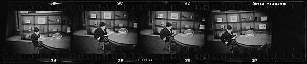 [281 Views of New York Public Library Interiors and Exteriors, Bryant Park, and Studies of Reading Room, Rare Book Room, Visitors, Probably Commissioned for Unpublished Vogue Article, 1949], Walker Evans (American, St. Louis, Missouri 1903–1975 New Haven, Connecticut), Film negative