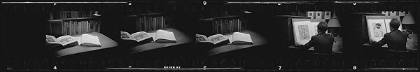 [281 Views of New York Public Library Interiors and Exteriors, Bryant Park, and Studies of Reading Room, Rare Book Room, Visitors, Probably Commissioned for Unpublished Vogue Article, 1949], Walker Evans (American, St. Louis, Missouri 1903–1975 New Haven, Connecticut), Film negative