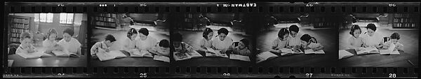 [281 Views of New York Public Library Interiors and Exteriors, Bryant Park, and Studies of Reading Room, Rare Book Room, Visitors, Probably Commissioned for Unpublished Vogue Article, 1949], Walker Evans (American, St. Louis, Missouri 1903–1975 New Haven, Connecticut), Film negative