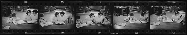 [281 Views of New York Public Library Interiors and Exteriors, Bryant Park, and Studies of Reading Room, Rare Book Room, Visitors, Probably Commissioned for Unpublished Vogue Article, 1949], Walker Evans (American, St. Louis, Missouri 1903–1975 New Haven, Connecticut), Film negative