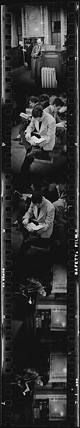 [281 Views of New York Public Library Interiors and Exteriors, Bryant Park, and Studies of Reading Room, Rare Book Room, Visitors, Probably Commissioned for Unpublished Vogue Article, 1949], Walker Evans (American, St. Louis, Missouri 1903–1975 New Haven, Connecticut), Film negative