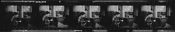 [281 Views of New York Public Library Interiors and Exteriors, Bryant Park, and Studies of Reading Room, Rare Book Room, Visitors, Probably Commissioned for Unpublished Vogue Article, 1949], Walker Evans (American, St. Louis, Missouri 1903–1975 New Haven, Connecticut), Film negative