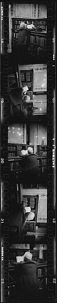 [281 Views of New York Public Library Interiors and Exteriors, Bryant Park, and Studies of Reading Room, Rare Book Room, Visitors, Probably Commissioned for Unpublished Vogue Article, 1949], Walker Evans (American, St. Louis, Missouri 1903–1975 New Haven, Connecticut), Film negative