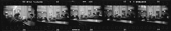 [281 Views of New York Public Library Interiors and Exteriors, Bryant Park, and Studies of Reading Room, Rare Book Room, Visitors, Probably Commissioned for Unpublished Vogue Article, 1949], Walker Evans (American, St. Louis, Missouri 1903–1975 New Haven, Connecticut), Film negative