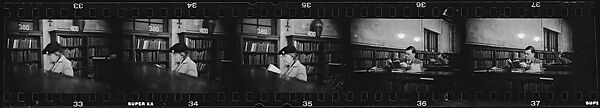 [281 Views of New York Public Library Interiors and Exteriors, Bryant Park, and Studies of Reading Room, Rare Book Room, Visitors, Probably Commissioned for Unpublished Vogue Article, 1949], Walker Evans (American, St. Louis, Missouri 1903–1975 New Haven, Connecticut), Film negative