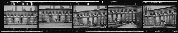 [281 Views of New York Public Library Interiors and Exteriors, Bryant Park, and Studies of Reading Room, Rare Book Room, Visitors, Probably Commissioned for Unpublished Vogue Article, 1949], Walker Evans (American, St. Louis, Missouri 1903–1975 New Haven, Connecticut), Film negative
