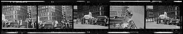[281 Views of New York Public Library Interiors and Exteriors, Bryant Park, and Studies of Reading Room, Rare Book Room, Visitors, Probably Commissioned for Unpublished Vogue Article, 1949], Walker Evans (American, St. Louis, Missouri 1903–1975 New Haven, Connecticut), Film negative