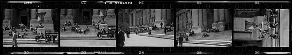 [281 Views of New York Public Library Interiors and Exteriors, Bryant Park, and Studies of Reading Room, Rare Book Room, Visitors, Probably Commissioned for Unpublished Vogue Article, 1949], Walker Evans (American, St. Louis, Missouri 1903–1975 New Haven, Connecticut), Film negative