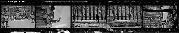 [281 Views of New York Public Library Interiors and Exteriors, Bryant Park, and Studies of Reading Room, Rare Book Room, Visitors, Probably Commissioned for Unpublished Vogue Article, 1949], Walker Evans (American, St. Louis, Missouri 1903–1975 New Haven, Connecticut), Film negative