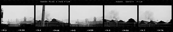 [854 Views of Container Corporation and Bethelehem Steel Industrial Architecture, Chicago Rail Yards, Architecture and Street Scenes, Galena Train Depot and Baggage Wagons, Pittsburgh and Pennsylvania Towns], Walker Evans (American, St. Louis, Missouri 1903–1975 New Haven, Connecticut), Film negative