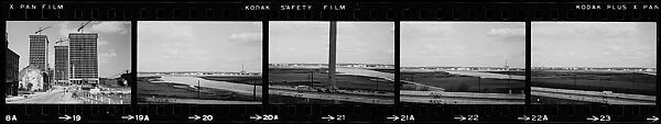 [854 Views of Container Corporation and Bethelehem Steel Industrial Architecture, Chicago Rail Yards, Architecture and Street Scenes, Galena Train Depot and Baggage Wagons, Pittsburgh and Pennsylvania Towns], Walker Evans (American, St. Louis, Missouri 1903–1975 New Haven, Connecticut), Film negative
